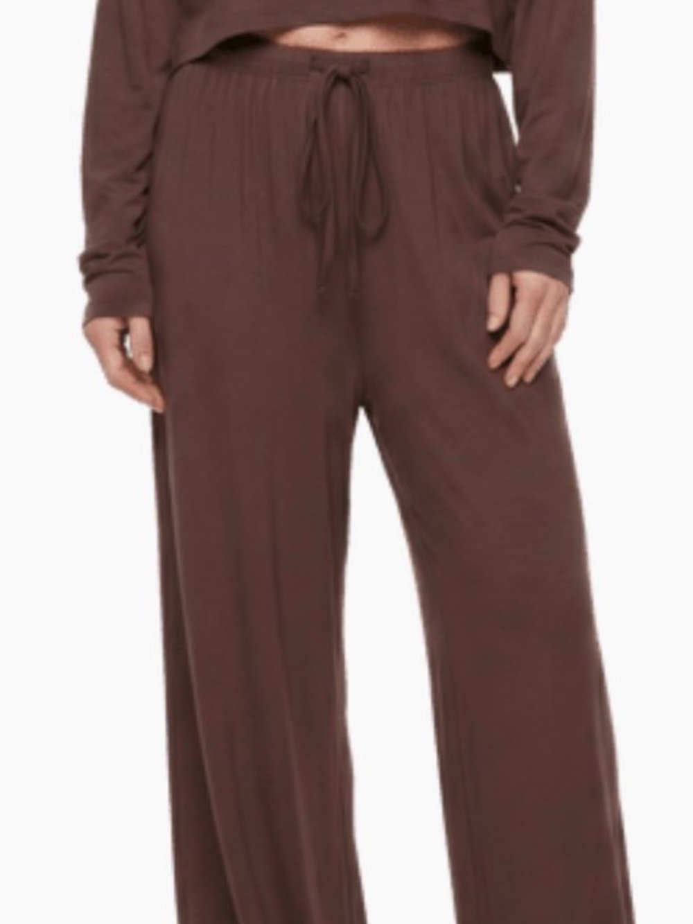 Bumpsuit “The Cloud” Wide-Leg Lounge Pants in Chocolate